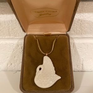 Lenox China Swan Pendant Necklace